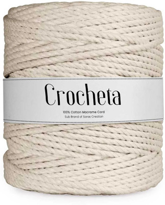 Crocheta Off White Thread(100 m Pack of1)