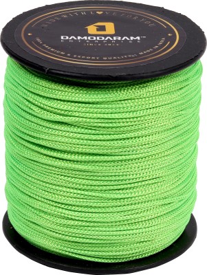 DAMODARAM 2mm Nylon Macrame Thread Cord For Art Craft & DIY Projects (Neon Parrot Green) Thread(100 m Pack of1)