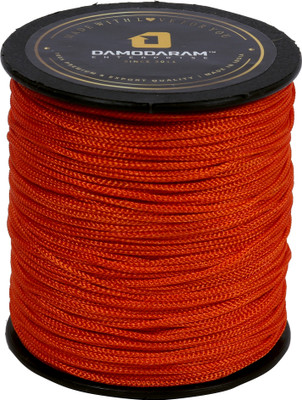 DAMODARAM 1mm Nylon Macrame Thread Cord For Art Craft & DIY Projects (100 MTR, Orange) Thread(100 m Pack of1)