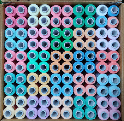 TOREX TOREX 2 ply polyester sewing and stitching box E.C Multicolor Thread Thread Thread(300 m Pack of100)