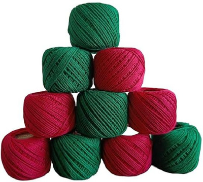FOLIAM Rani Pink + JERY Green Thread(30 m Pack of10)