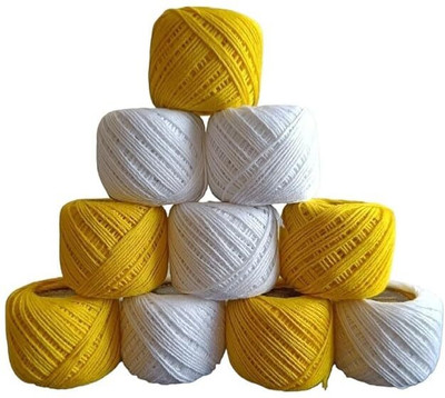 FOLIAM Lemon Yellow+White Thread(30 m Pack of10)