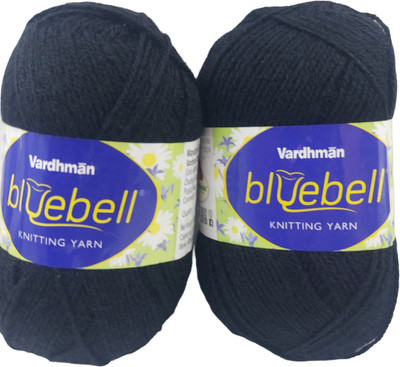 ARTPARASITE Vardhman Bluebell Wool Knitting Ball Hand Knitting Wool Yarn 100 Gram 300m White Thread(300 m Pack of2)
