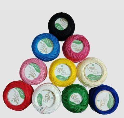 ANCHOR Multicolor Shades 10Gm Thread(85 m Pack of10)