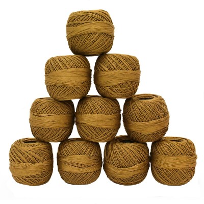 Embroiderymaterial Dark Mustard Crochet Cotton Thread(130 m Pack of10)