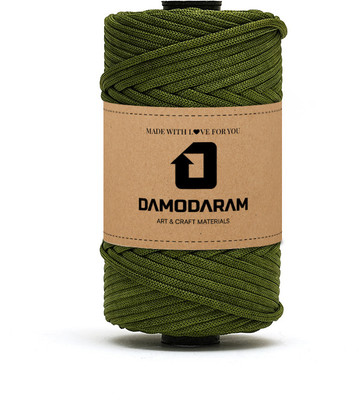 DAMODARAM 3mm PP Macrame Thread Cord Dori For Art Craft & DIY Projects (50 MTR, Mahandi) Thread(50 m Pack of1)