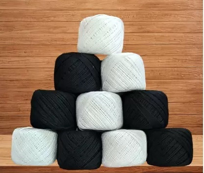 ANCHOR White&Black-10Gm Thread(85 m Pack of10)