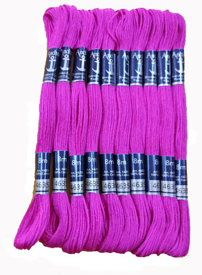 Quickcollection Cotton Anchor Thread Skeins Stitched Embroidery / Long Stranded Shade 4635 Thread(8 m Pack of25)