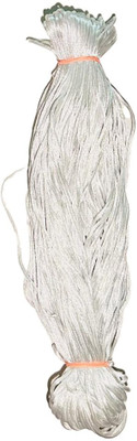 manrish White Malai Dori For Craft,Embroidery,Beading,Jewelry Making,DIY(3mm) Thread(50 m Pack of1)