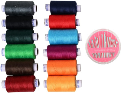 Clezaro Multicolor Thread(300 m Pack of16)