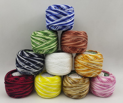 ARTPARASITE Cotton Balls Crochet Embroidery Thread Balls Size 8 Pearl Cotton 10 Grams Each Thread(80 m Pack of10)