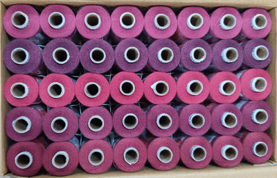 TOREX 2 PLY 800 Meter Polyester Sewing Threads 5 Shades of maroon Thread(800 m Pack of40)