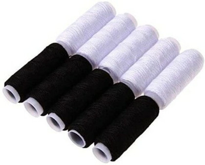 DECRONICS White & Black Thread(150 m Pack of10)