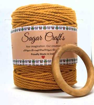 SAGARCRAFT Yellow Thread(100 m Pack of1)