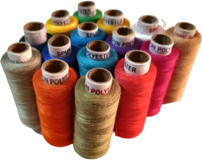 Clezaro Multicolor Thread(300 m Pack of15)
