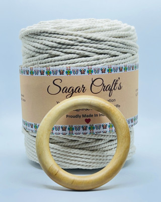 SAGARCRAFT Off White Thread(100 m Pack of1)