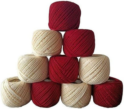 Sygnius Maroon + Cream Thread(30 m Pack of10)