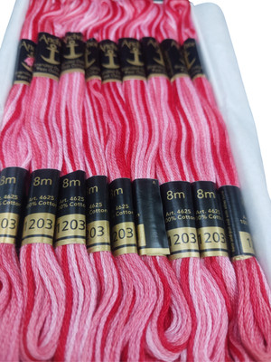 ARTPARASITE Pack of 10 Anchor Hand Embroidery Threads Cross and Long Stitch Cotton Skeins Thread(8 m Pack of10)