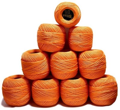 Dhruv Crafts Orange Thread(120 m Pack of10)