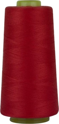 Hunny - Bunch Spun Polyester Overlocking Thread Red Thread(5000 m Pack of1)