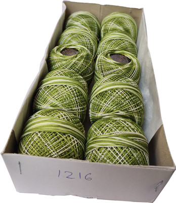 Quickcollection Redrose Thread Cotton Embroidery Balls (Dn No. 1216) Thread(90 m Pack of10)