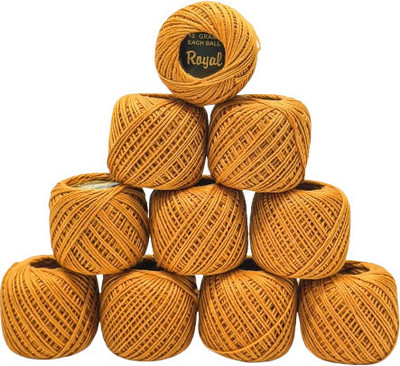 ROYAL GUN THREAD Mustard Color Thread(35 m Pack of10)