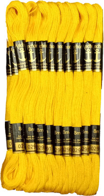 ANCHOR yellow Thread(8 m Pack of15)