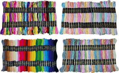 ZOOHI Cotton Embroidery Skeins Floss Sewing Kit Combo Pack Thread(7.5 m Pack of100)