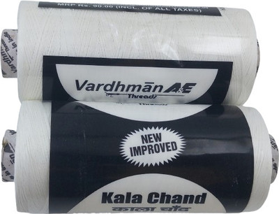 ARTPARASITE Vardhman Kala Chand White threads High super glaced Threads for Kite Flying use Thread(900 m Pack of1)