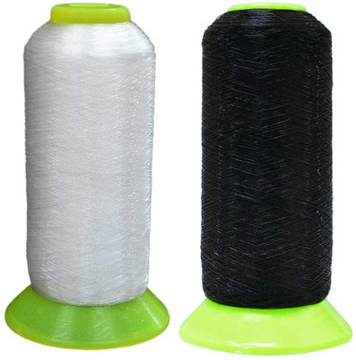 Hunny - Bunch Black, White Thread(10000 m Pack of2)