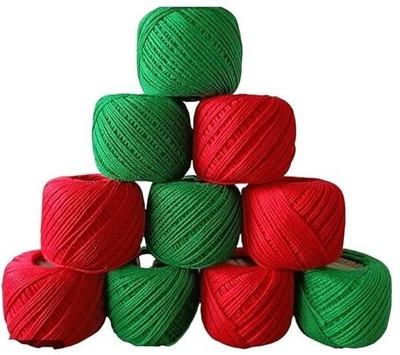 Sygnius Jasmin Green + RED Thread(30 m Pack of10)