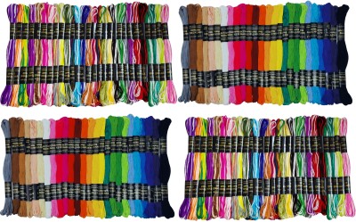 ZOOHI Cotton Embroidery Skeins Floss Sewing Kit Combo Pack Thread(7.5 m Pack of100)