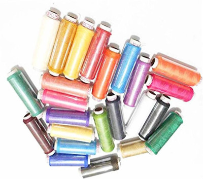 LightZone Polyester Threads for Sewing and Tailoring 25 Tubes Thread(150 m Pack of2)