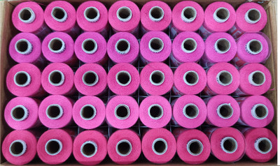 TOREX 2 PLY 800 Meter Polyester Sewing Threads 5 Shades of Magenta (Rani)Thread Thread(800 m Pack of40)