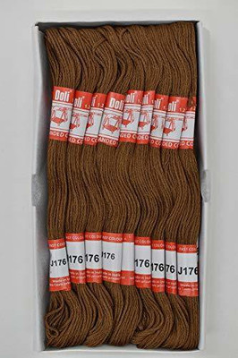 Hunny - Bunch Doli Stranded Cotton Skiens Cross Stitch Embroidery Threads(Shade no. 176) Thread(8 m Pack of25)