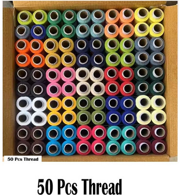 NEWBOOKEY Multicolor Thread(150 m Pack of50)