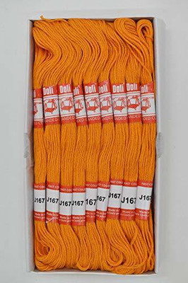 Hunny - Bunch Doli Stranded Cotton Skiens Cross Stitch Embroidery Threads(Shade no. 167) Thread(8 m Pack of25)
