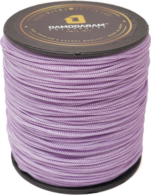 DAMODARAM 1mm Nylon Macrame Thread Cord Dori For Art Craft & DIY Projects (Purple) Thread(100 m Pack of1)