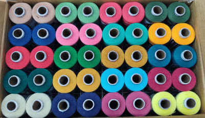 TOREX 2 PLY 800 Meter Polyester Sewing Threads (20 Dark & Light Set L-4) Thread(800 m Pack of40)