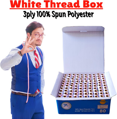 DEALDASH WHITE Thread(150 m Pack of100)
