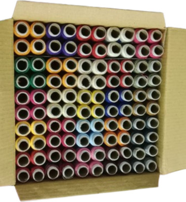 Golden Bull MOON Multi Color Thread Pack of 100 – 150m Each Spool Thread(150 m Pack of100)