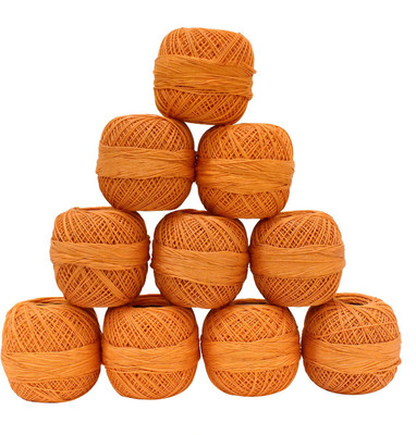 Embroiderymaterial Orange Crochet Cotton Thread(130 m Pack of10)