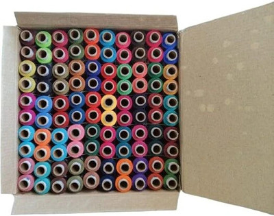 SK TELLORING Multicolour Thread(15 m Pack of100)
