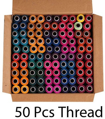 NEWBOOKEY Multicolor Thread(150 m Pack of50)