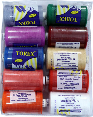 TOREX MULTICOLOR Thread(1000 m Pack of10)