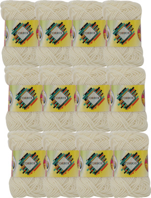 TIMESETL Hand Knitting 4 Ply, Yarn Art Craft Soft Fingering Crochet Hook Yarn, Needle Knitting Thread For Wool Ball Hand Knitting Art Craft Soft Fingering Crochet Hook Yarn, Needle Knitting Thread Dyed Cream Color Pack Of 12 TIMESETL Hand Knitting 4 Ply, Yarn Art Craft Soft Fingering Crochet Hook Yarn, Needle Knitting Thread For Wool Ball Hand Knitting Art Craft Soft Fingering Crochet Hook Yarn, Needle Knitting Thread Dyed Cream Color Pack Of 12