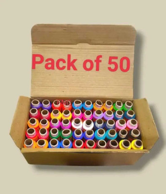 NEWBOOKEY Multicolor Thread(150 m Pack of50)