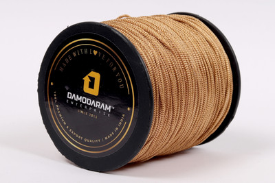 DAMODARAM 2mm Nylon Macrame Thread Cord For Art Craft & DIY Projects (Beige Chiku) Thread(100 m Pack of1)