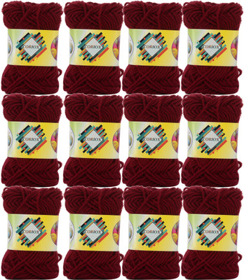 coriox Maroon Thread(100 m Pack of12)