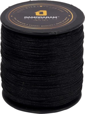 DAMODARAM 1mm Nylon Macrame Thread Cord Dori For Art Craft & DIY Projects (Black) Thread(100 m Pack of1)